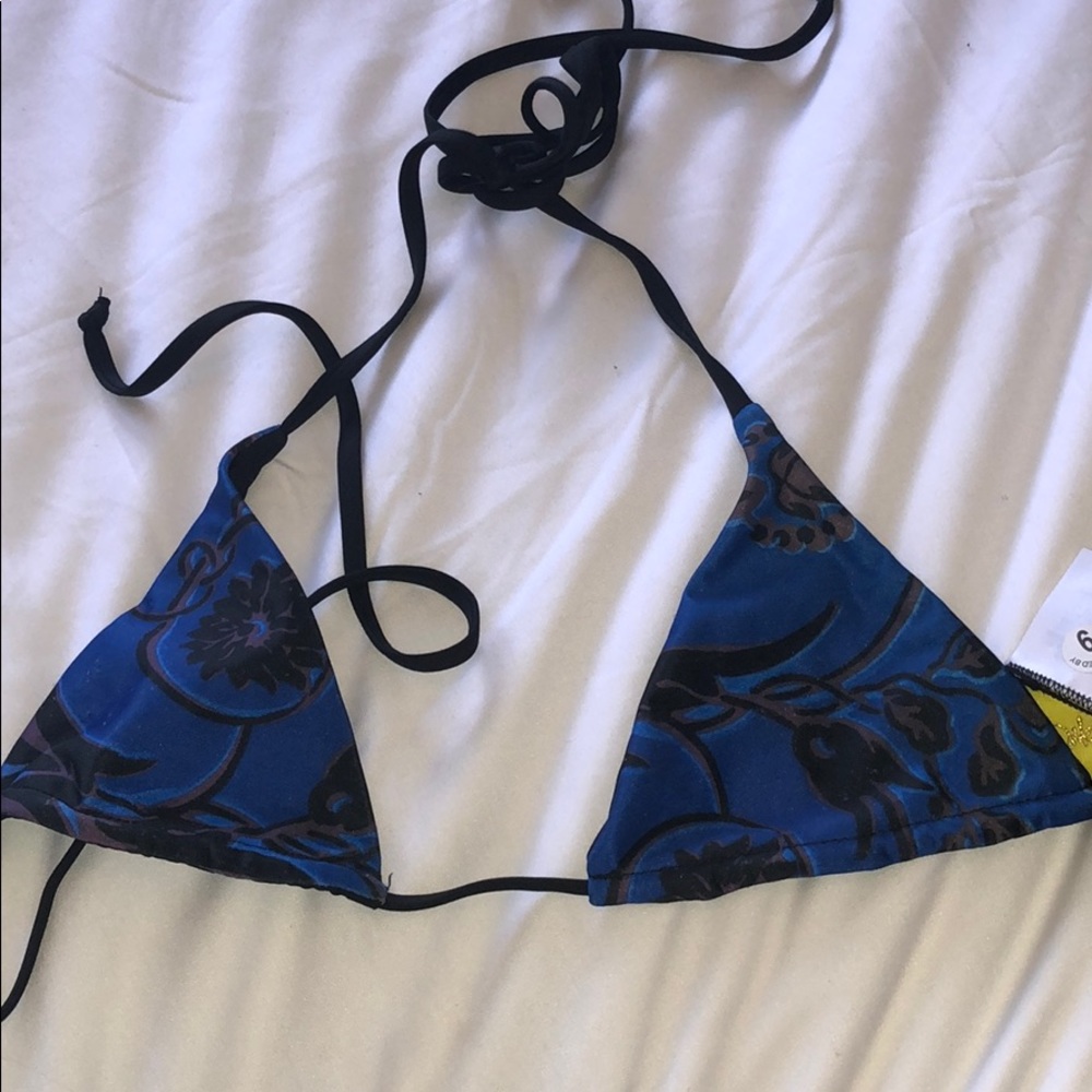 Blue bikini top